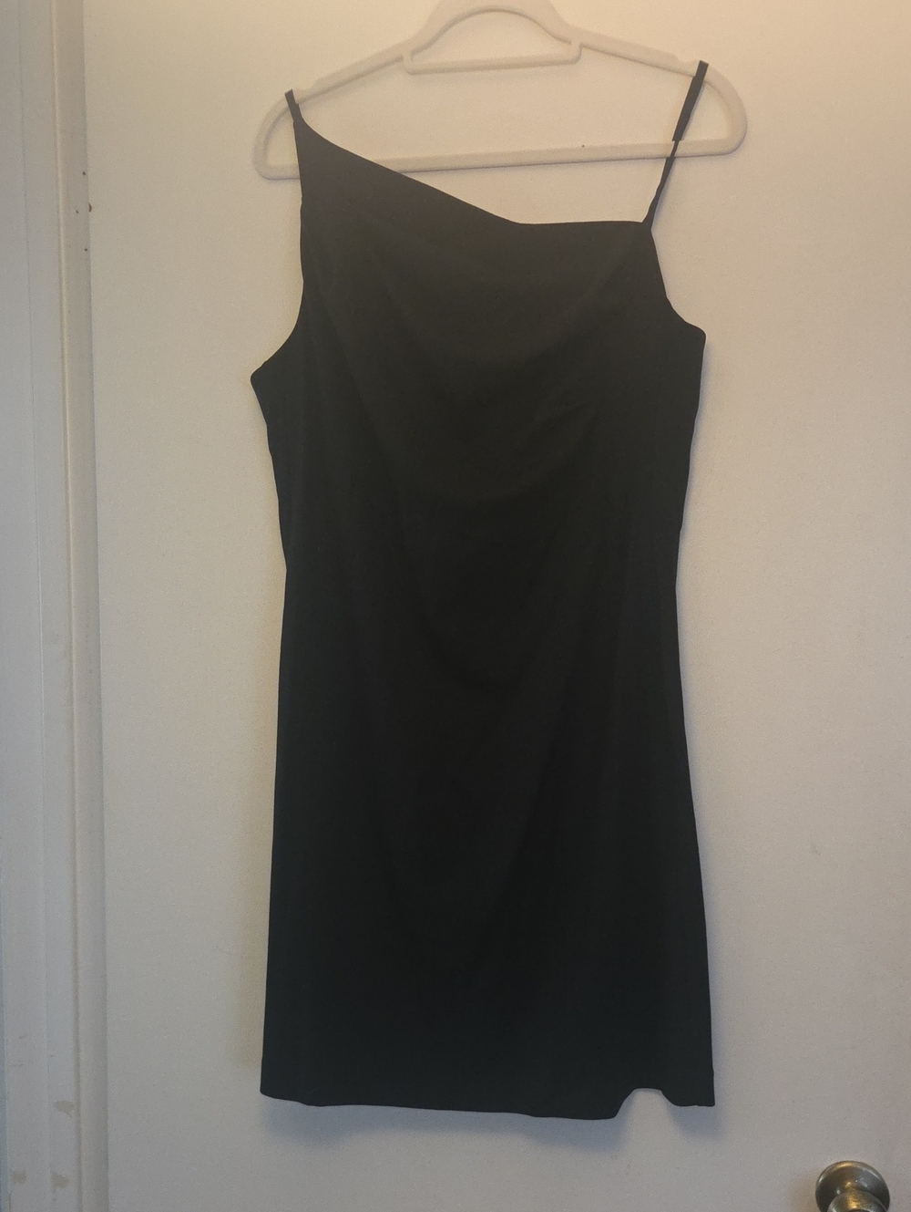 COS Black Asymmetrical Slip Dress